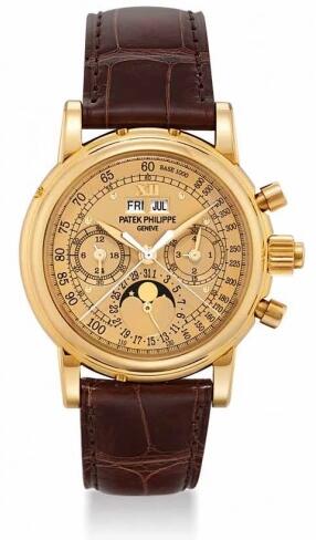 Cheapest Patek Philippe Grand Complications Perpetual Calendar Split Seconds Chronograph Watches Prices Replica 5004J-Gold